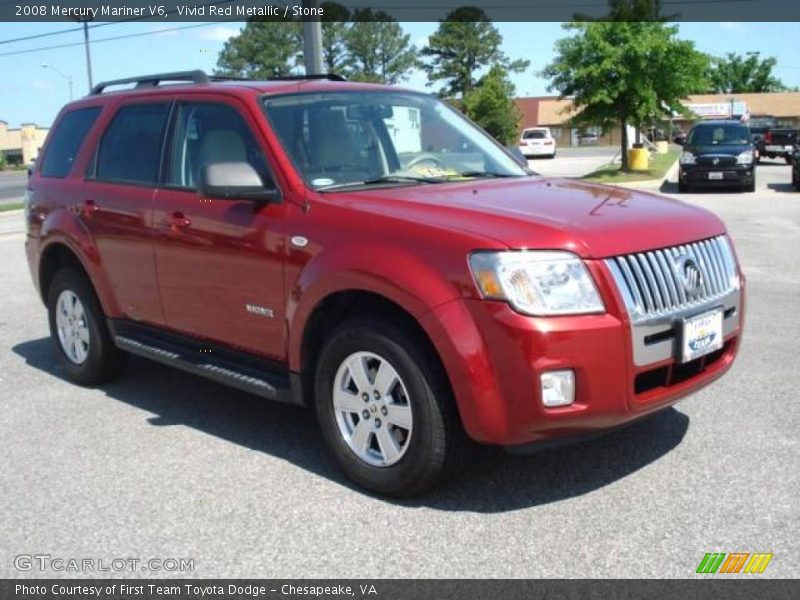 Vivid Red Metallic / Stone 2008 Mercury Mariner V6