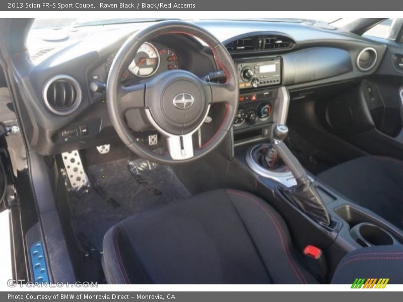 Raven Black / Black/Red Accents 2013 Scion FR-S Sport Coupe