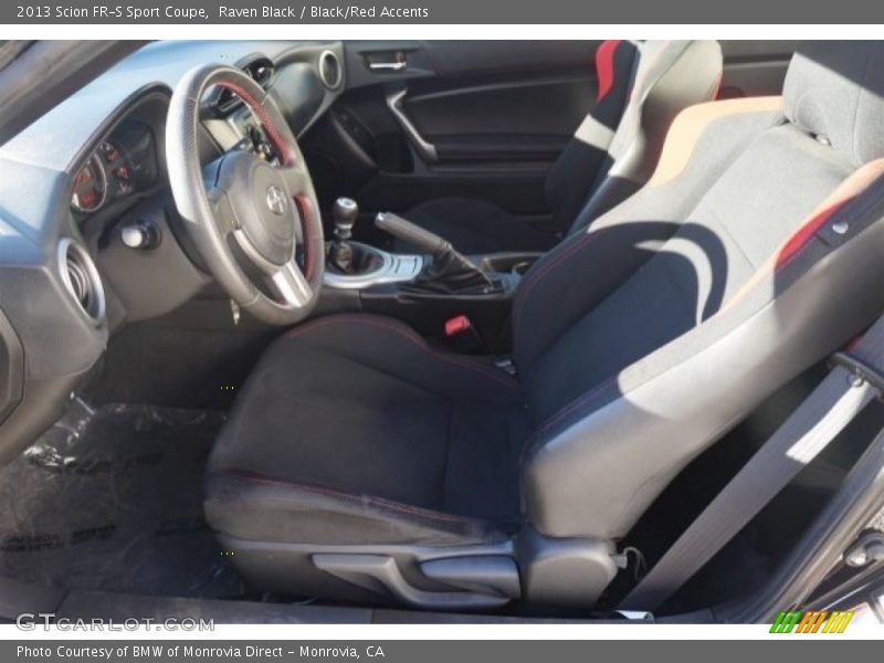 Raven Black / Black/Red Accents 2013 Scion FR-S Sport Coupe