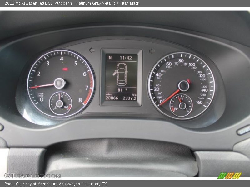 Platinum Gray Metallic / Titan Black 2012 Volkswagen Jetta GLI Autobahn