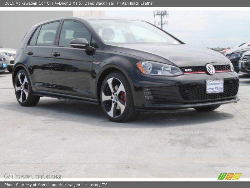 Deep Black Pearl / Titan Black Leather 2015 Volkswagen Golf GTI 4-Door 2.0T S