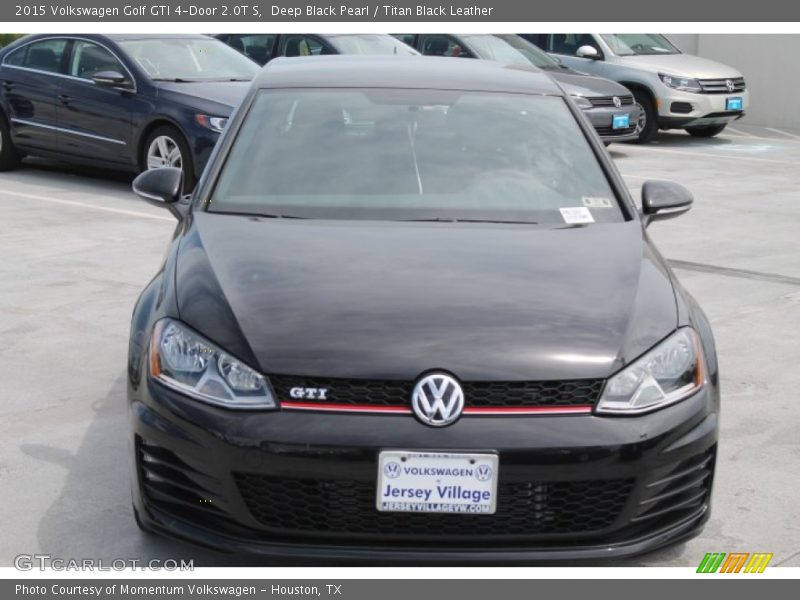 Deep Black Pearl / Titan Black Leather 2015 Volkswagen Golf GTI 4-Door 2.0T S