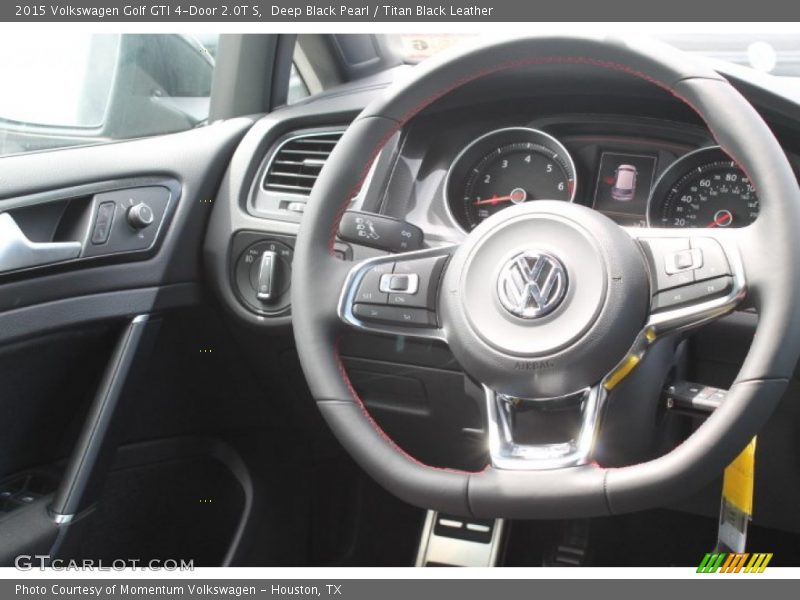Deep Black Pearl / Titan Black Leather 2015 Volkswagen Golf GTI 4-Door 2.0T S