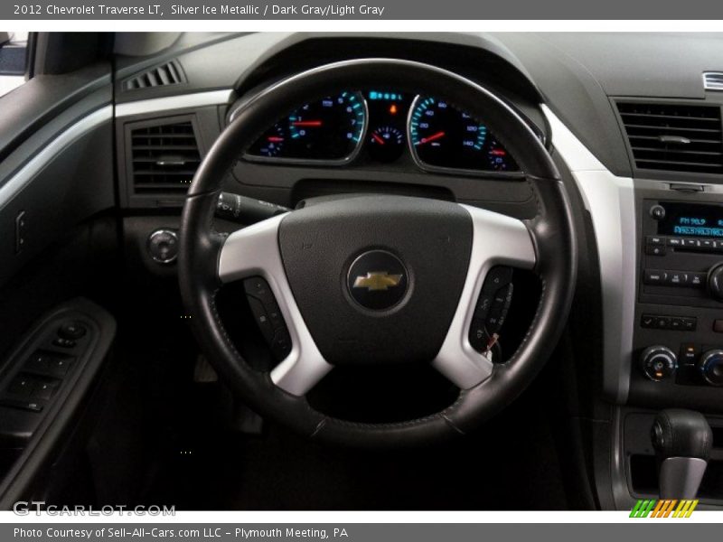Silver Ice Metallic / Dark Gray/Light Gray 2012 Chevrolet Traverse LT