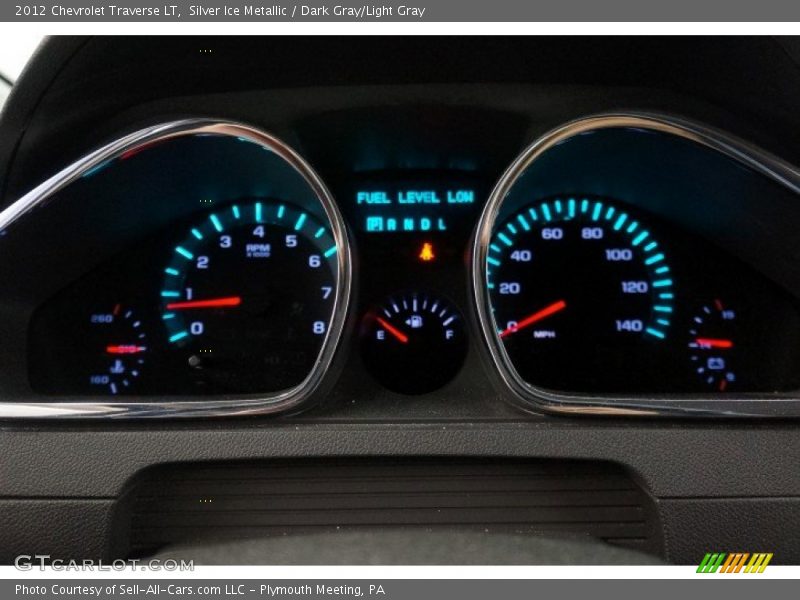 Silver Ice Metallic / Dark Gray/Light Gray 2012 Chevrolet Traverse LT