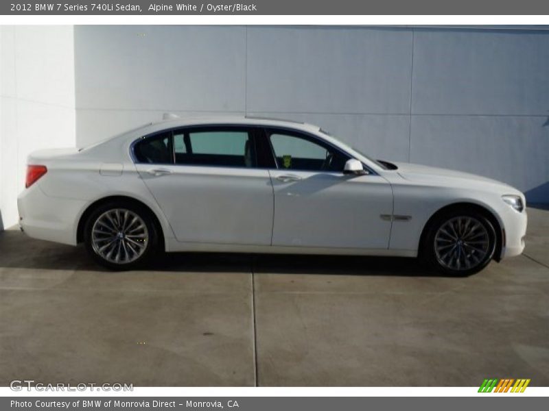 Alpine White / Oyster/Black 2012 BMW 7 Series 740Li Sedan