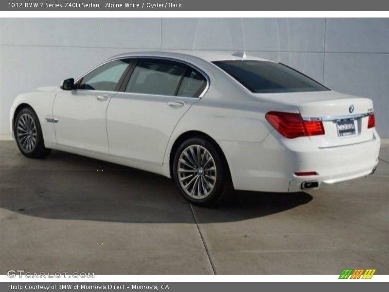 Alpine White / Oyster/Black 2012 BMW 7 Series 740Li Sedan