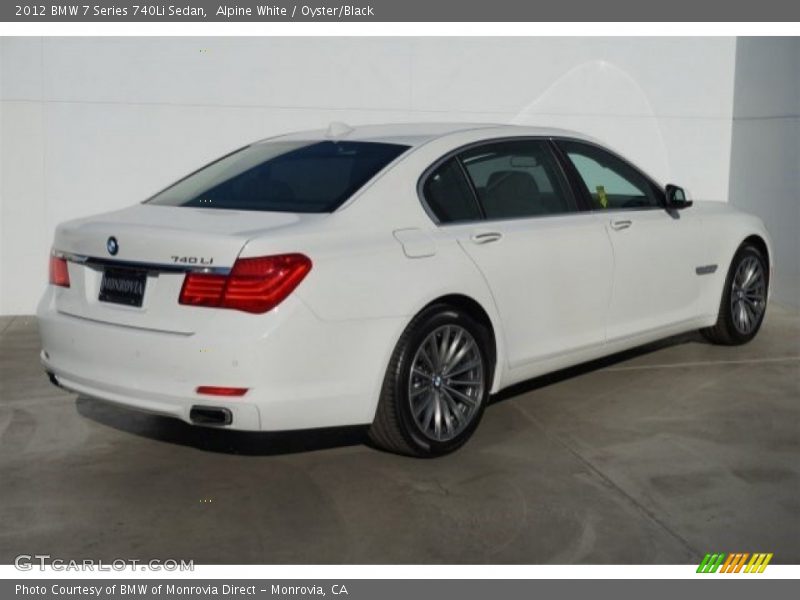 Alpine White / Oyster/Black 2012 BMW 7 Series 740Li Sedan
