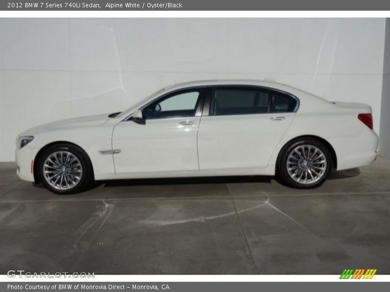 Alpine White / Oyster/Black 2012 BMW 7 Series 740Li Sedan