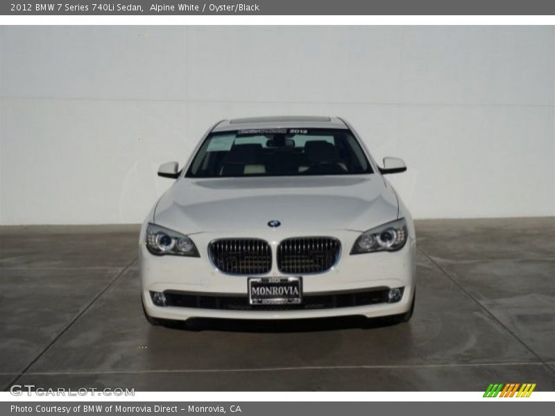 Alpine White / Oyster/Black 2012 BMW 7 Series 740Li Sedan