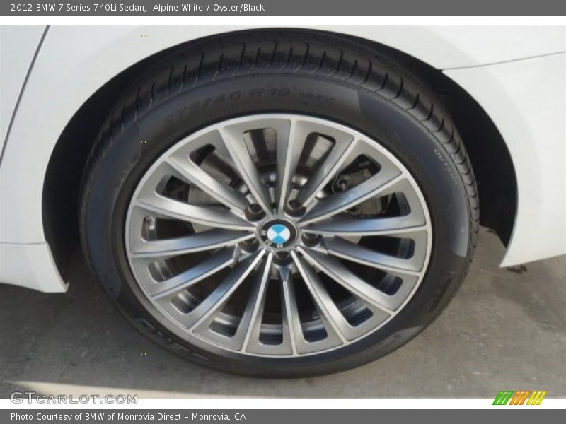 Alpine White / Oyster/Black 2012 BMW 7 Series 740Li Sedan