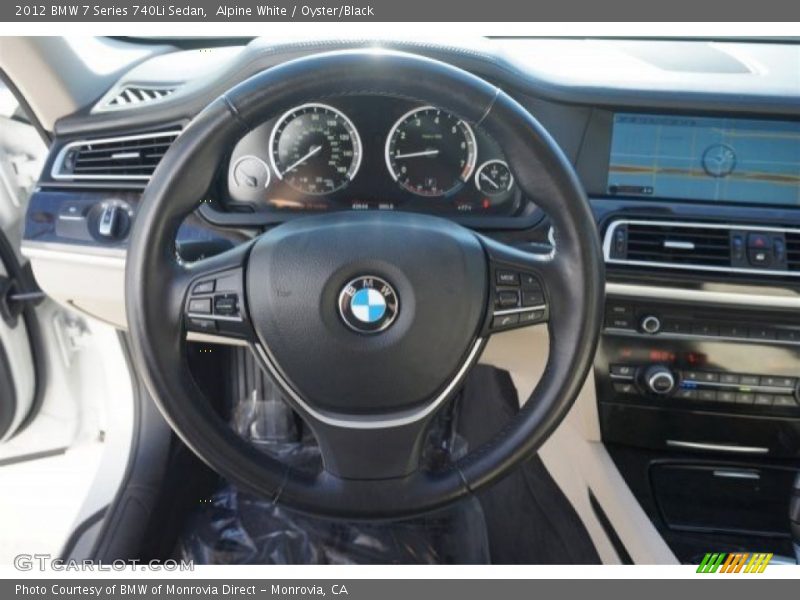 Alpine White / Oyster/Black 2012 BMW 7 Series 740Li Sedan