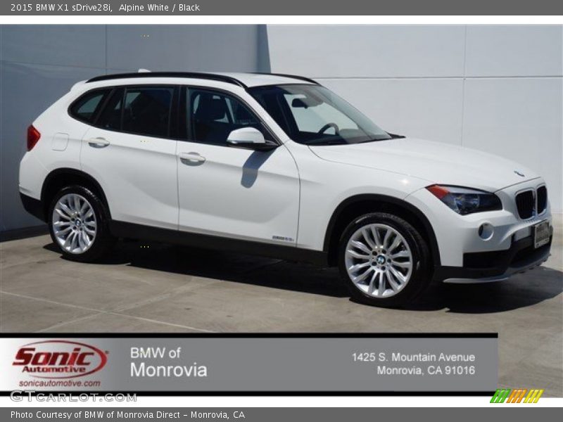 Alpine White / Black 2015 BMW X1 sDrive28i