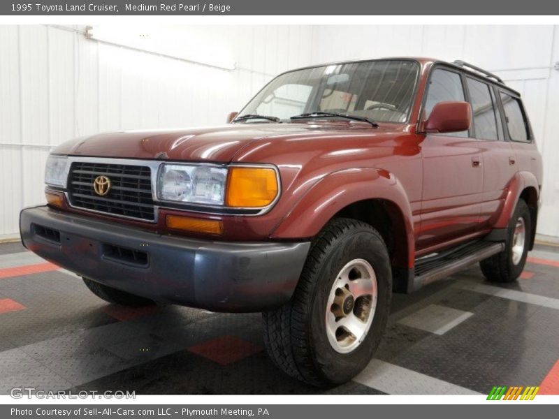 Medium Red Pearl / Beige 1995 Toyota Land Cruiser