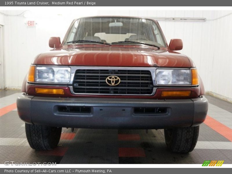 Medium Red Pearl / Beige 1995 Toyota Land Cruiser