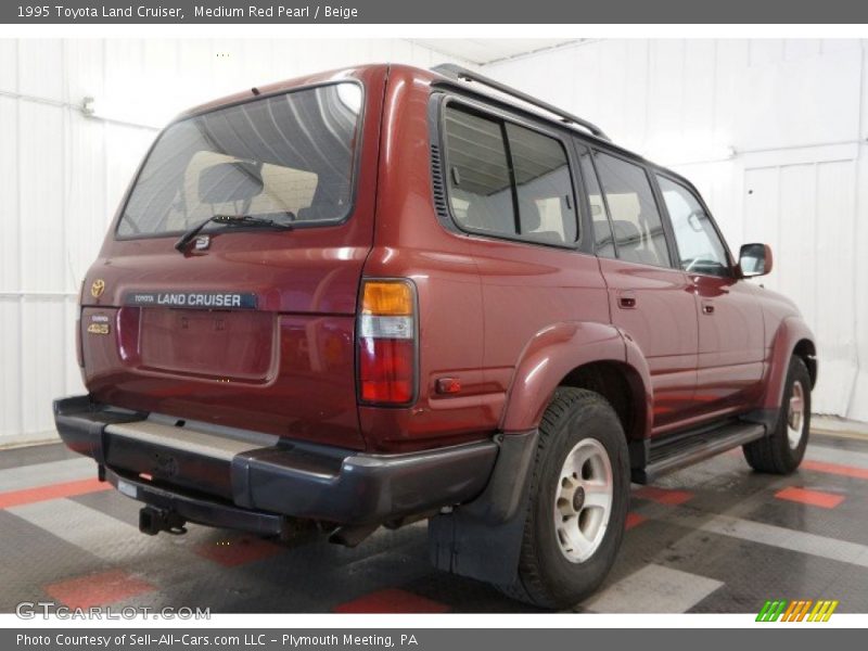 Medium Red Pearl / Beige 1995 Toyota Land Cruiser