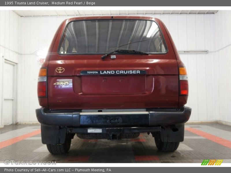 Medium Red Pearl / Beige 1995 Toyota Land Cruiser