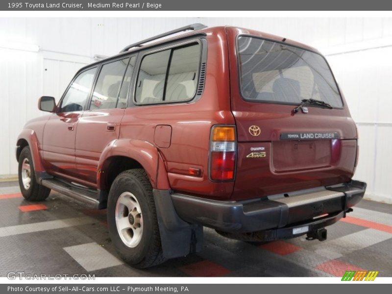 Medium Red Pearl / Beige 1995 Toyota Land Cruiser