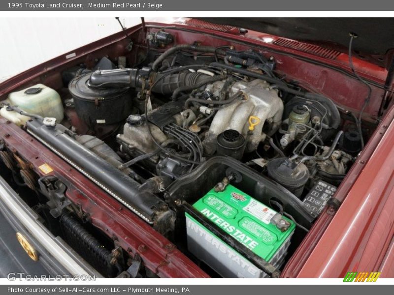 Medium Red Pearl / Beige 1995 Toyota Land Cruiser