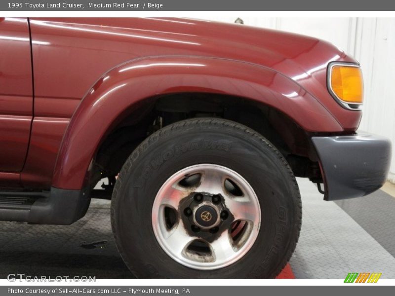 Medium Red Pearl / Beige 1995 Toyota Land Cruiser