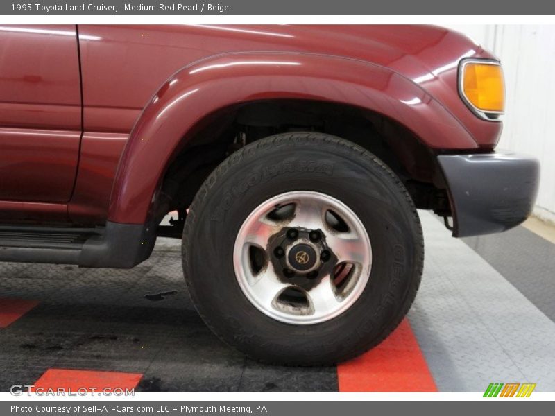 Medium Red Pearl / Beige 1995 Toyota Land Cruiser