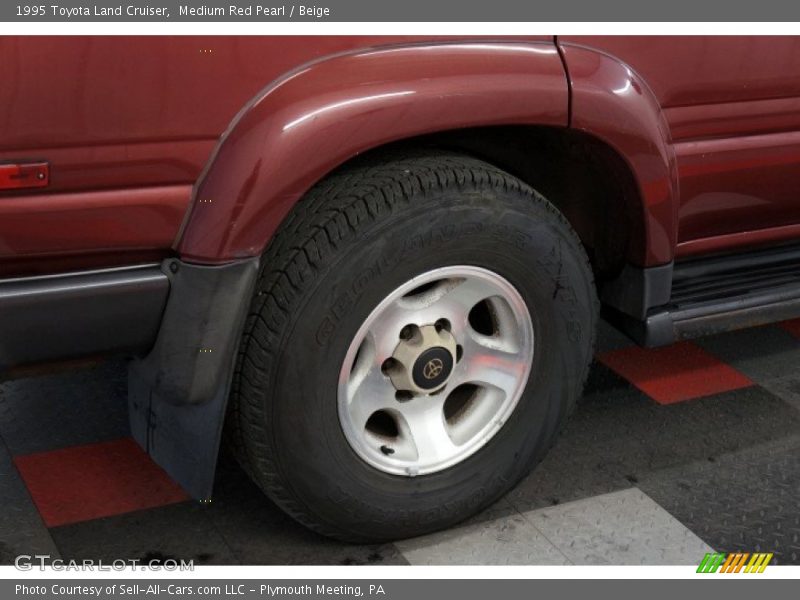 Medium Red Pearl / Beige 1995 Toyota Land Cruiser