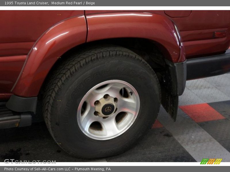 Medium Red Pearl / Beige 1995 Toyota Land Cruiser