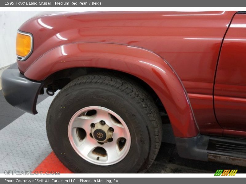 Medium Red Pearl / Beige 1995 Toyota Land Cruiser
