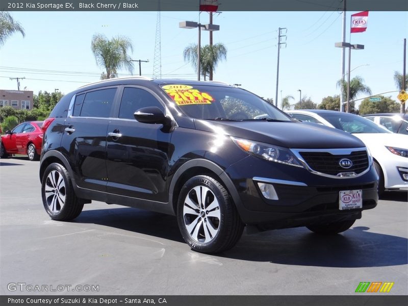 Black Cherry / Black 2012 Kia Sportage EX