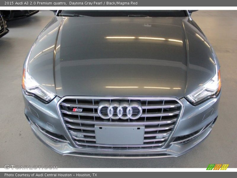 Daytona Gray Pearl / Black/Magma Red 2015 Audi A3 2.0 Premium quattro