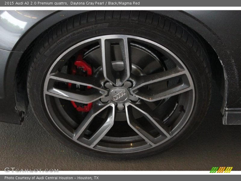 Daytona Gray Pearl / Black/Magma Red 2015 Audi A3 2.0 Premium quattro