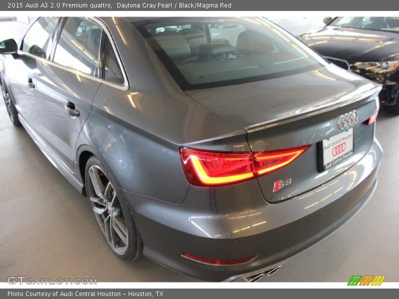 Daytona Gray Pearl / Black/Magma Red 2015 Audi A3 2.0 Premium quattro