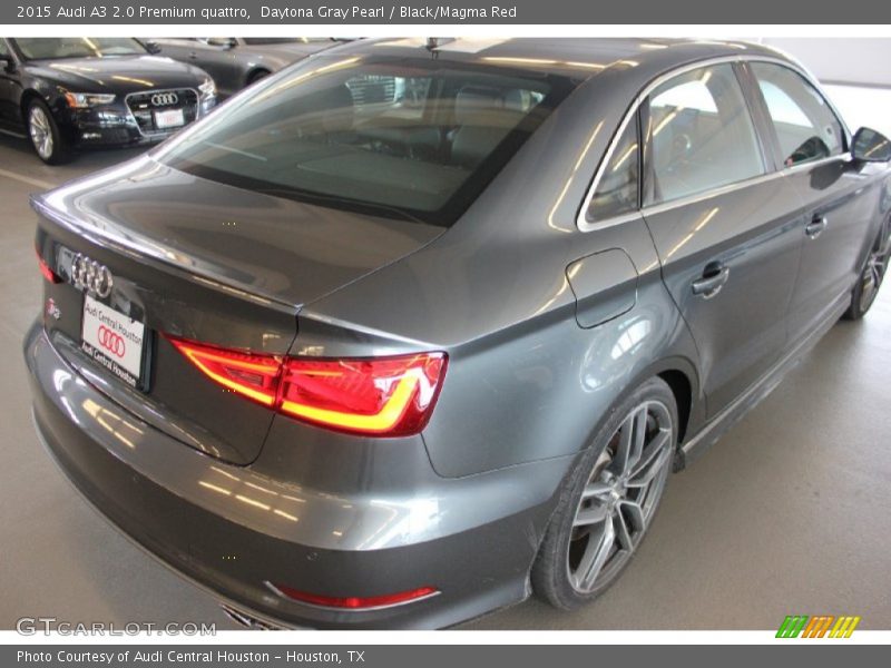 Daytona Gray Pearl / Black/Magma Red 2015 Audi A3 2.0 Premium quattro