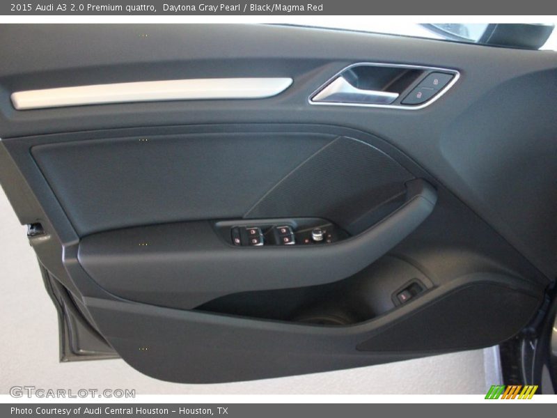 Daytona Gray Pearl / Black/Magma Red 2015 Audi A3 2.0 Premium quattro