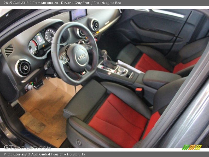Daytona Gray Pearl / Black/Magma Red 2015 Audi A3 2.0 Premium quattro