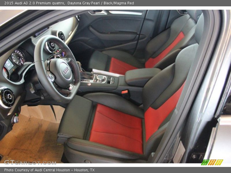 Daytona Gray Pearl / Black/Magma Red 2015 Audi A3 2.0 Premium quattro