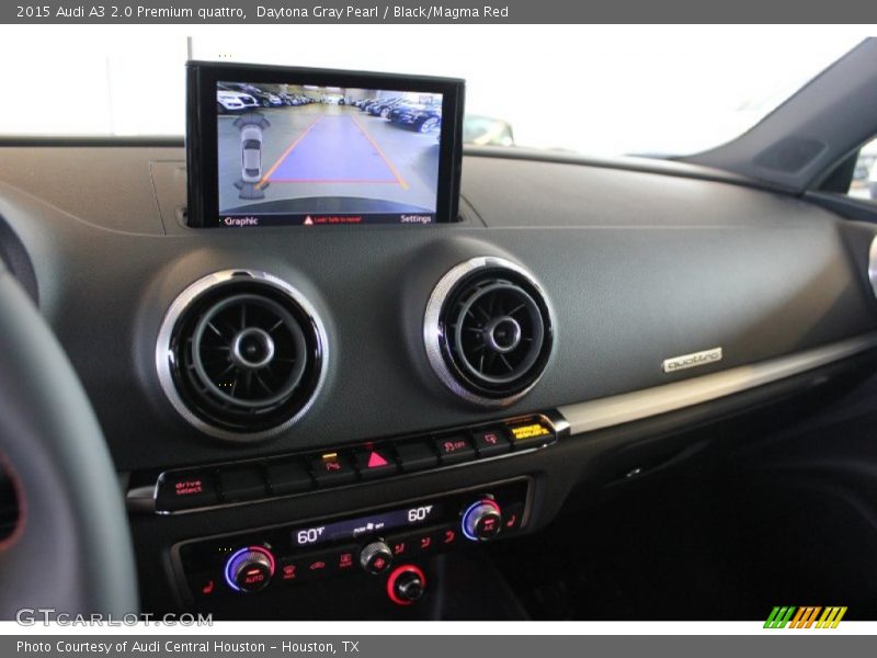 Daytona Gray Pearl / Black/Magma Red 2015 Audi A3 2.0 Premium quattro