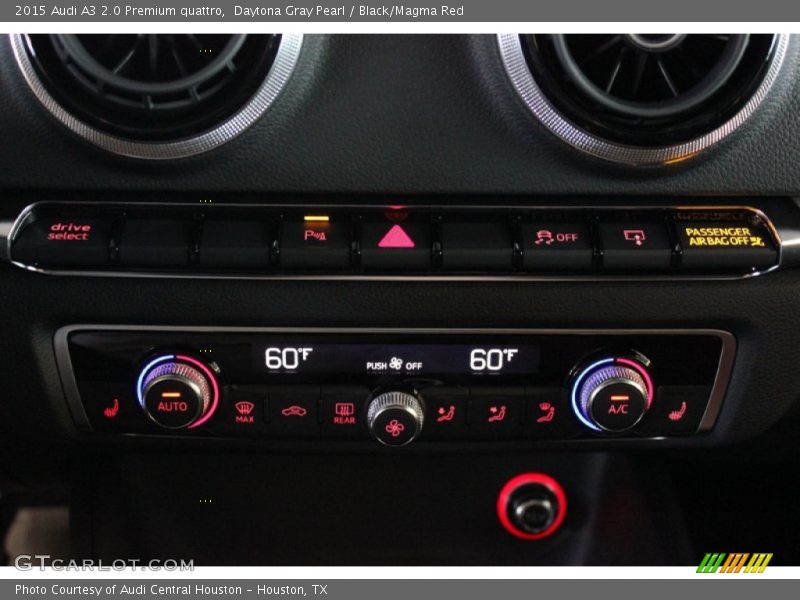 Daytona Gray Pearl / Black/Magma Red 2015 Audi A3 2.0 Premium quattro