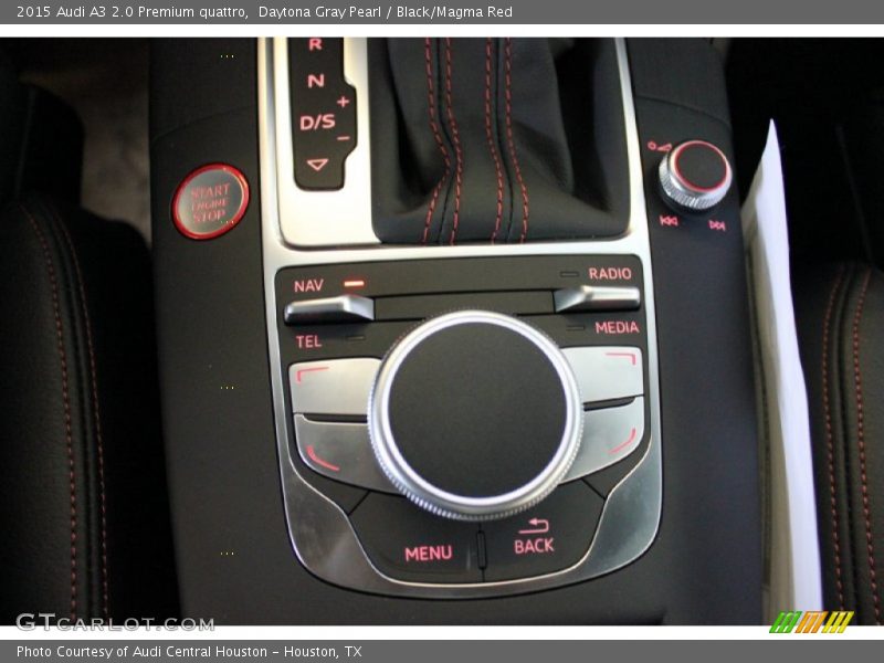 Daytona Gray Pearl / Black/Magma Red 2015 Audi A3 2.0 Premium quattro