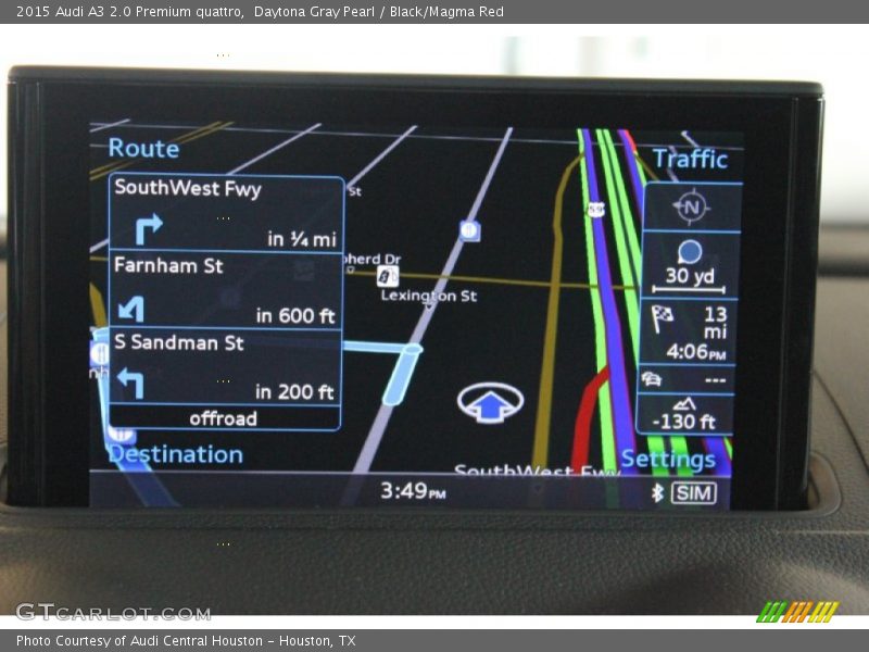 Daytona Gray Pearl / Black/Magma Red 2015 Audi A3 2.0 Premium quattro