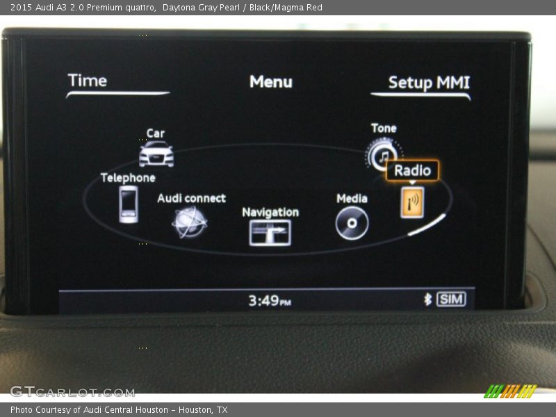 Daytona Gray Pearl / Black/Magma Red 2015 Audi A3 2.0 Premium quattro