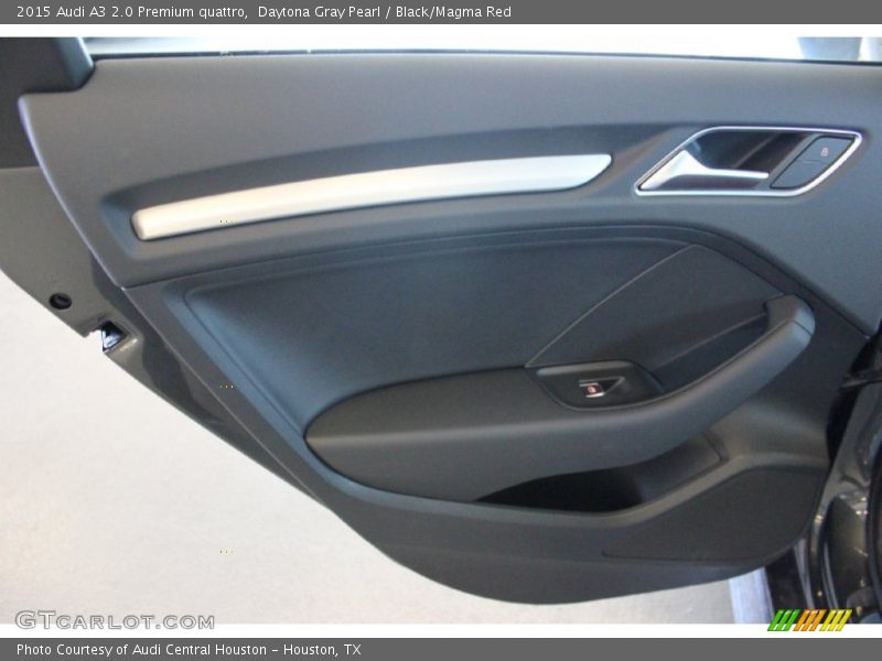 Daytona Gray Pearl / Black/Magma Red 2015 Audi A3 2.0 Premium quattro