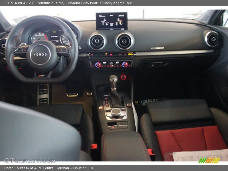 Daytona Gray Pearl / Black/Magma Red 2015 Audi A3 2.0 Premium quattro