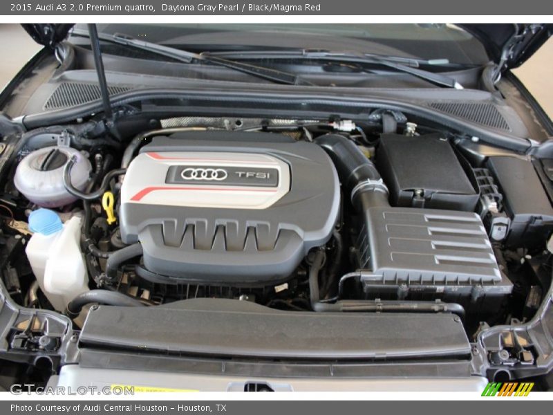 Daytona Gray Pearl / Black/Magma Red 2015 Audi A3 2.0 Premium quattro