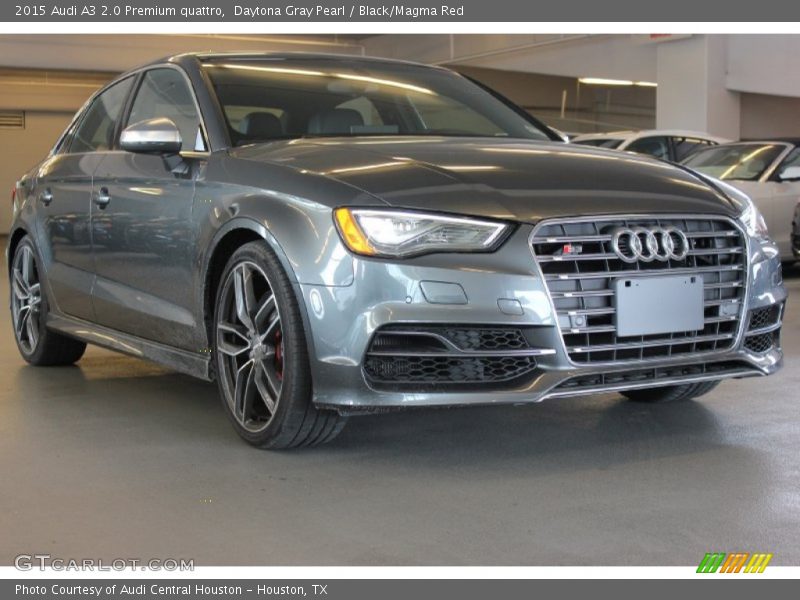 Daytona Gray Pearl / Black/Magma Red 2015 Audi A3 2.0 Premium quattro