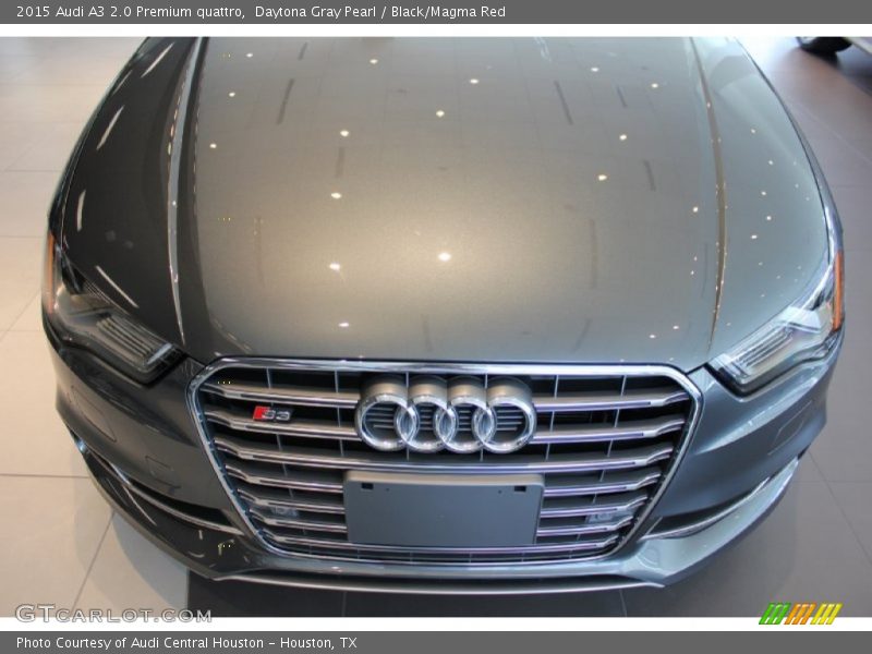 Daytona Gray Pearl / Black/Magma Red 2015 Audi A3 2.0 Premium quattro