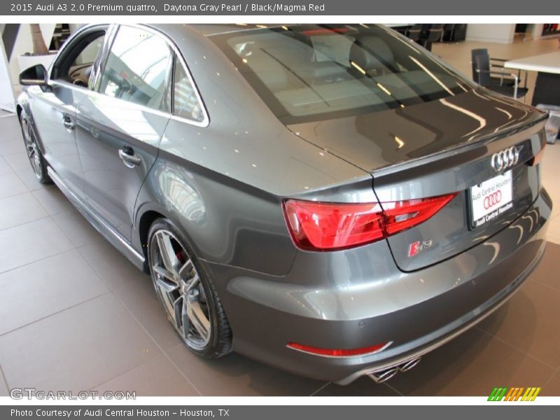 Daytona Gray Pearl / Black/Magma Red 2015 Audi A3 2.0 Premium quattro