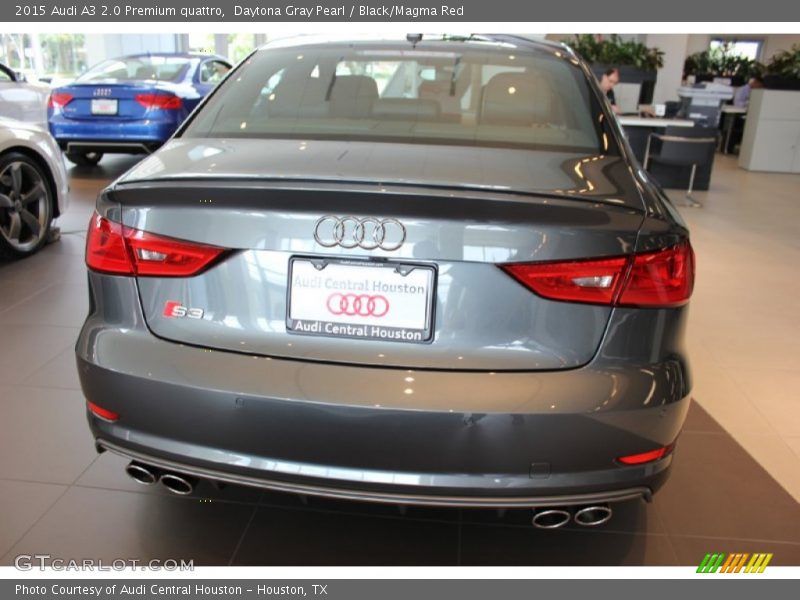 Daytona Gray Pearl / Black/Magma Red 2015 Audi A3 2.0 Premium quattro