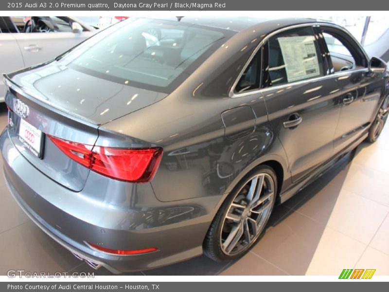 Daytona Gray Pearl / Black/Magma Red 2015 Audi A3 2.0 Premium quattro
