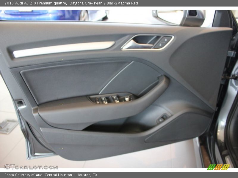 Daytona Gray Pearl / Black/Magma Red 2015 Audi A3 2.0 Premium quattro